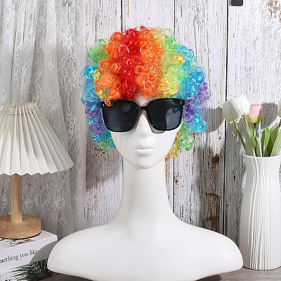 6Pcs 6 Styles Afro Wig Cap for Halloween DIY-WR0005-37-1