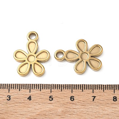 304 Stainless Steel Pendant Cabochon Settings for Enamel STAS-H240-35G-02-1