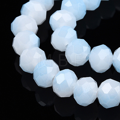 Two-Tone Imitation Jade Glass Beads Strands LS-GLAA-T033-01C-06-1