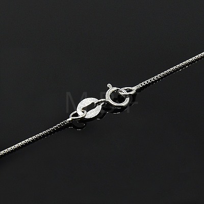Rhodium Plated Sterling Silver Necklaces X-STER-M034-38A-1