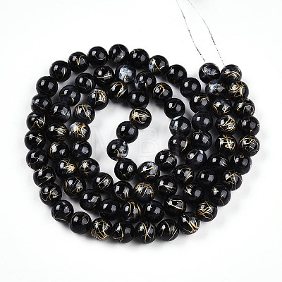 Baking Paint Glass Beads X1-DGLA-N003-10mm-B10-1