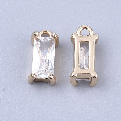 Transparent Glass Charms X-GLAA-T007-13H-1