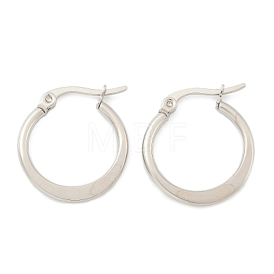 Tarnish Resistant 304 Stainless Steel Hoop Earrings EJEW-F105-23P-1