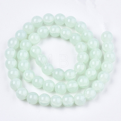 Imitation Jade Glass Beads GLAA-S192-001E-1