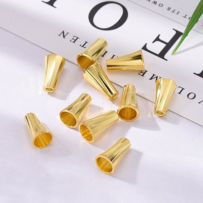 Brass Bead Caps KK-E362-G-1