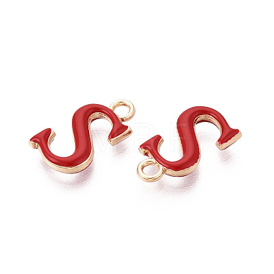 Rack Plating Alloy Enamel Pendants ENAM-T024-53S-G-1