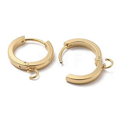 201 Stainless Steel Huggie Hoop Earrings Findings STAS-A167-01K-G-1