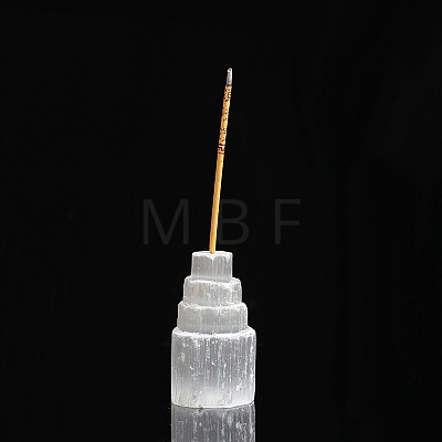 Natural Selenite Tower Incense Burners PW-WG92955-01-1