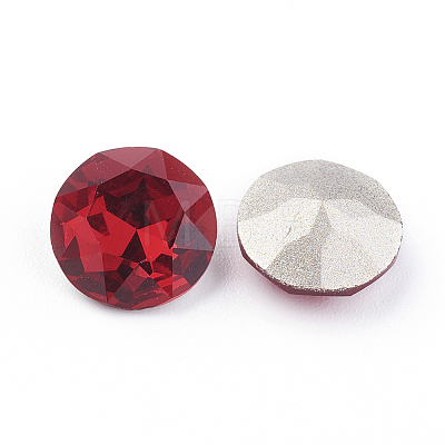 Pointed Back & Back Plated K9 Glass Rhinestone Cabochons X-RGLA-J012-8mm-501-1