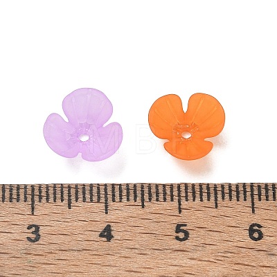 Acrylic Frosted Bead Caps AC-CBA81FF-09-1
