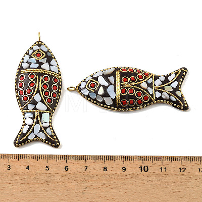 Handmade Polymer Clay Indonesia Big Pendants PY-CBAAA14-02C-02-1