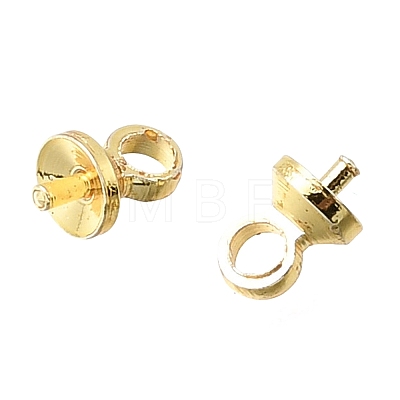 Brass Cup Pearl Peg Bails Pin Pendants KK-C258-11G-1
