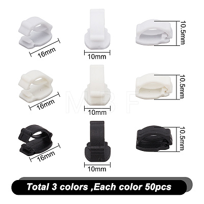  150Pcs 3 Colors Nylon Detachable Blank Shoelace Buckle Clips FIND-NB0004-21-1