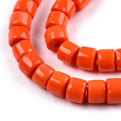 Opaque Solid Glass Bead Strands X-GLAA-N047-09-F02-1