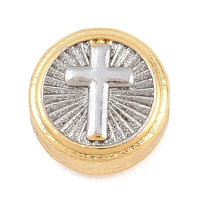 Religion Brass Beads KK-C170-28GP-03-1