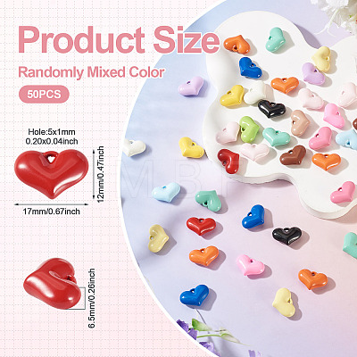 50Pcs Baking Paint Acrylic Pendants OACR-TA0004-83B-1