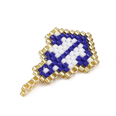 Nautical Glass Seed Beaded Pendants PALLOY-MZ01439-02-1