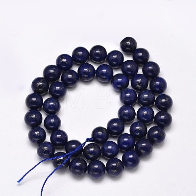 Dyed Natural Lapis Lazuli Round Beads Strands G-M169-4mm-05-1
