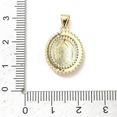 Brass Micro Pave Clear Cubic Zirconia Pendants KK-P350-06A-G-1