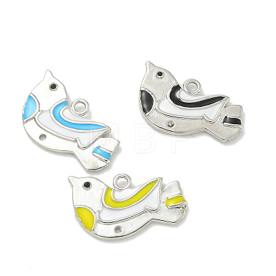 Rack Plating Brass Enamel Pendants KK-L224-060P-1