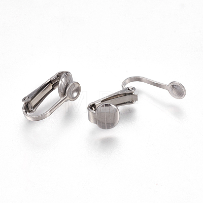 304 Stainless Steel Clip-on Earring Findings STAS-E453-02P-1