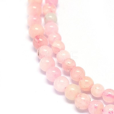 Natural Morganite Beads Strands G-F602-12-4mm-1