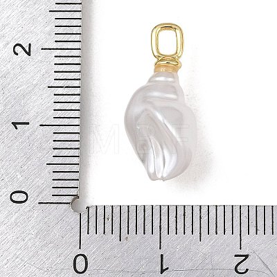 Brass & ABS Plastic Pearl Pendants PL-CBAEB37-01B-G-1