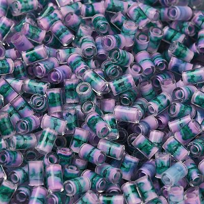 Two Tone Inside Colours Transparent Glass Seed Beads SEED-C004-05I-1