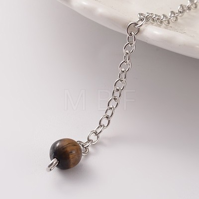 Platinum Tone Brass Tiger Eye Cone Hexagonal Pointed Dowsing Pendulums MAK-M015-01D-1