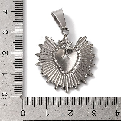 304 Stainless Steel Pendants STAS-L081-035P-1