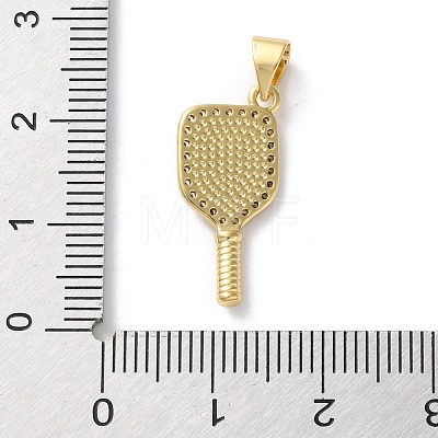 Rack Plating Brass Micro Pave Cubic Zirconia Pendants X-KK-Z079-02G-1