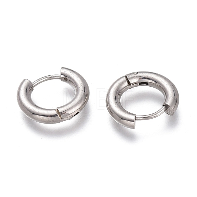 201 Stainless Steel Huggie Hoop Earrings EJEW-O095-05-01-1