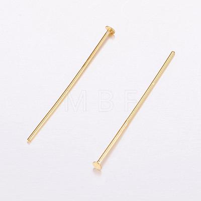 Brass Flat Head Pins KK-F714-06G-A-1