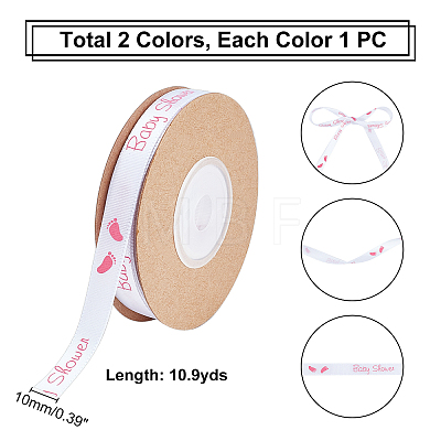   2 Rolls 2 Colors Polyester Ribbon OCOR-PH0001-31-1