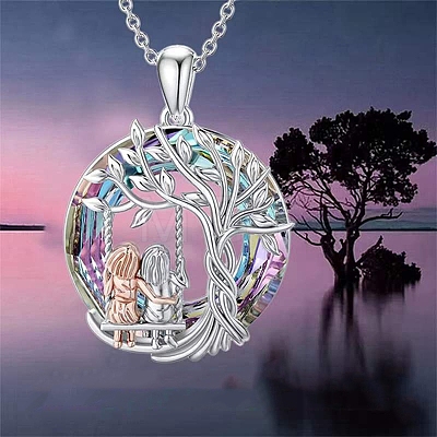 Alloy Rhinestone Pendants Necklace PW-WG02DFE-04-1