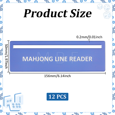Plastic Mahjong Rules Reader AJEW-WH0796-53B-1
