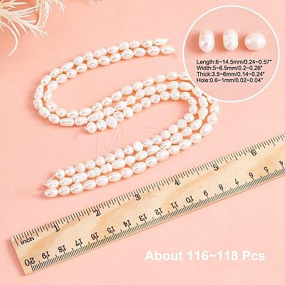  3 Strands 3 Styles Natural Cultured Freshwater Pearl Beads Strands PEAR-NB0001-86-1