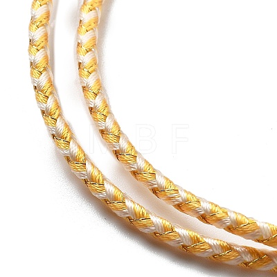 Polyester Cord Braided Necklace Makings MAK-L043-03G-32-1