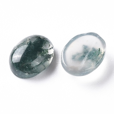 Natural Moss Agate Cabochons G-F697-E02-1