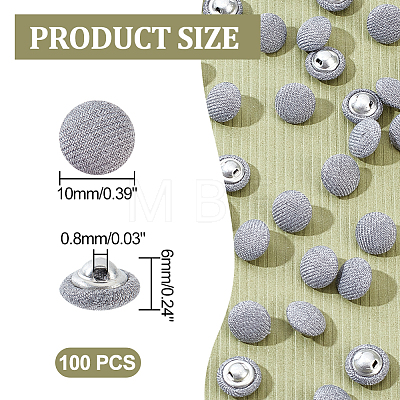  100Pcs 1-Hole Aluminum Buttons DIY-NB0007-77A-1