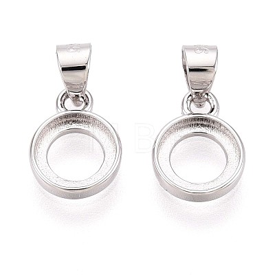 925 Sterling Silver Pendant Cabochon Settings STER-N016-87A-P-1