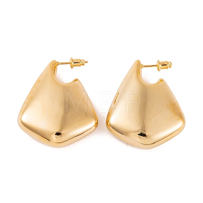 Kite Brass Half Hoop Stud Earrings for Women EJEW-G391-23G-1