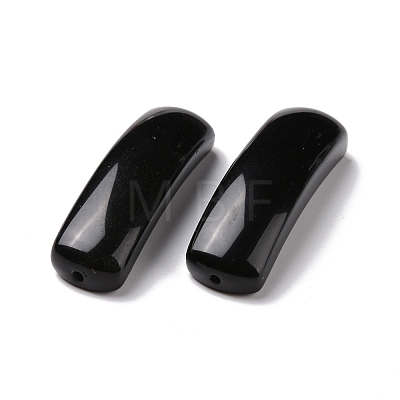 Natural Obsidian Connector Charms G-D460-02I-1