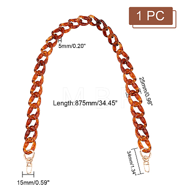 Acrylic Curb Chain Bag Handles FIND-WH0120-05KCG-1