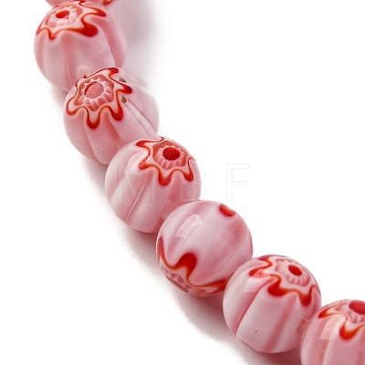 Handmade Millefiori Lampwork Beads Strands LAMP-G164-05C-1