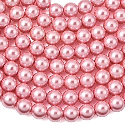 Eco-Friendly Glass Pearl Beads Strands HY-A008-8mm-RB109-1