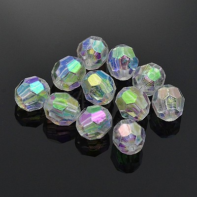 Eco-Friendly Transparent Acrylic Beads TACR-H003-2-1