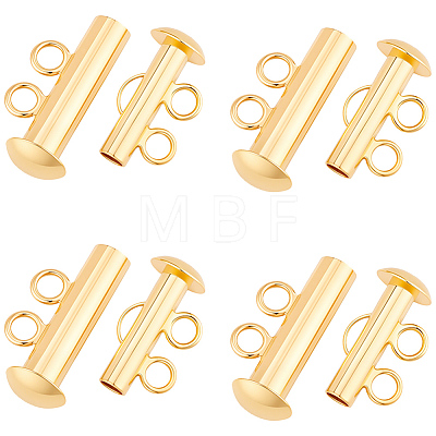 6Pcs Brass Slide Lock Clasps KK-BBC0027-58A-1