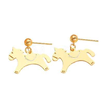 Brass Dangle Stud Earrings WG420D9-01-1