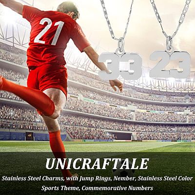 Unicraftale 6Pcs 6 Style 316 Surgical Stainless Steel Charms STAS-UN0040-38P-1